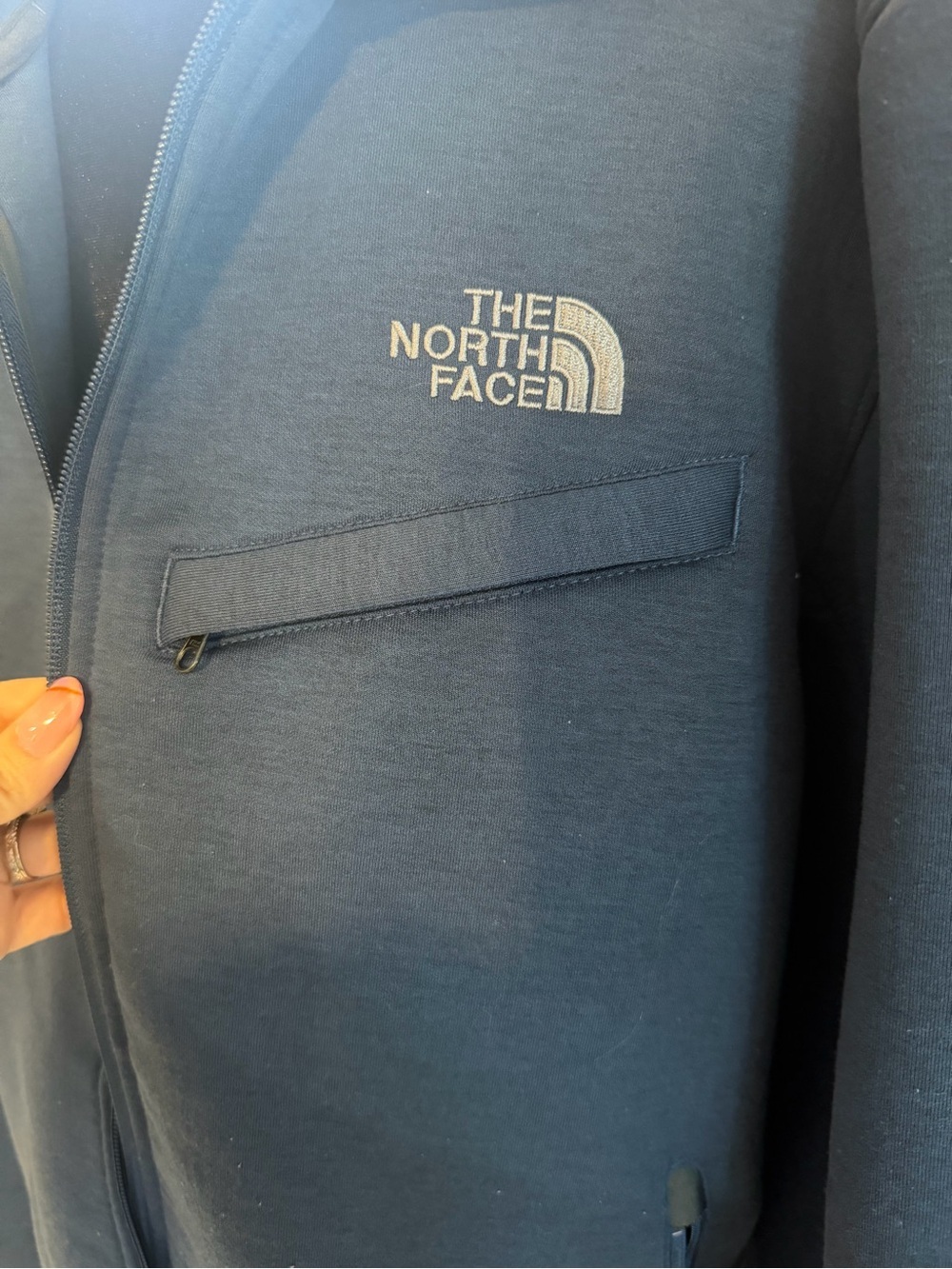 The North Face Full Zip Jacket Men’s XL Navy Blue Tech Fleece Outdoor - Picture 4 of 5